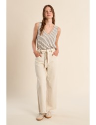 Débardeur à larges bretelles, marinière