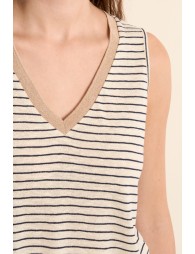 Tank top with wide straps, sailor shirt
