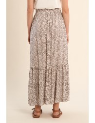 Long leopard print skirt