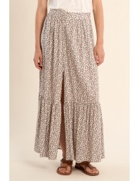 Long leopard print skirt