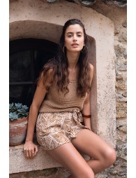 Crochet knit tank top