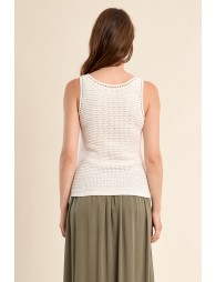 Crochet knit tank top