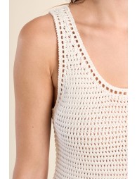 Débardeur en maille crochet