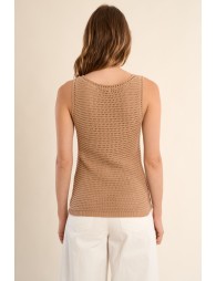 Débardeur en maille crochet