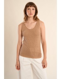 Crochet knit tank top
