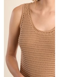 Débardeur en maille crochet