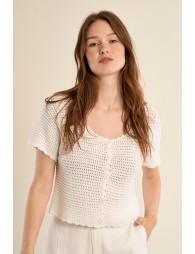 Gilet en maille crochet