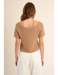 Crochet knit cardigan