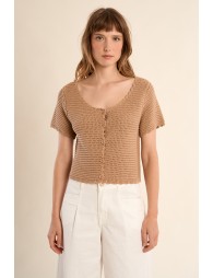 Gilet en maille crochet