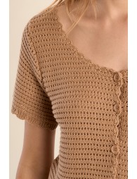 Crochet knit cardigan