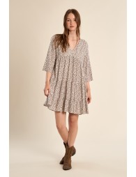 Robe courte imprimée léopard