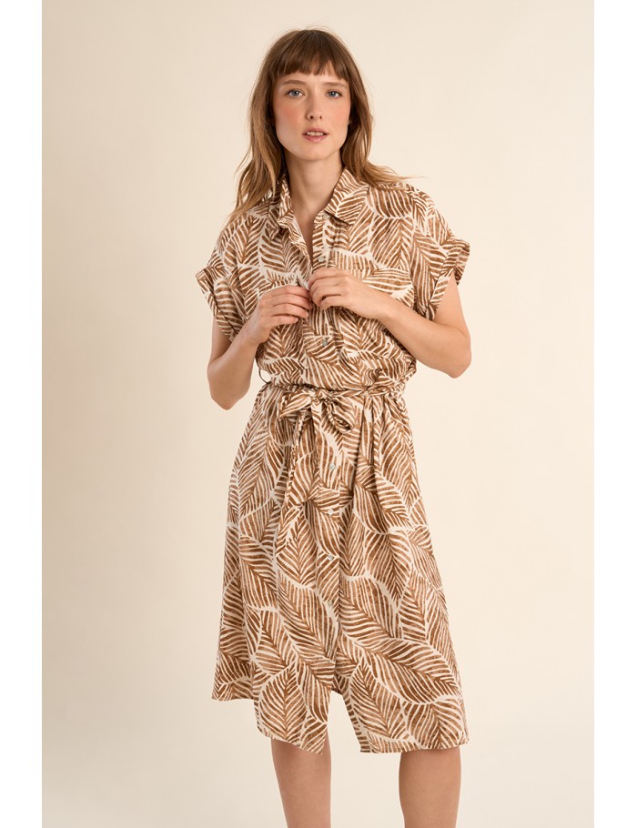 Short shirt dress, printed