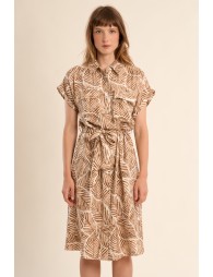 Robe chemisier courte, imprimée