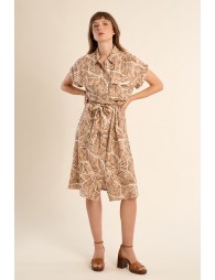 Robe chemisier courte, imprimée
