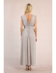 Robe longue imprimée léopard