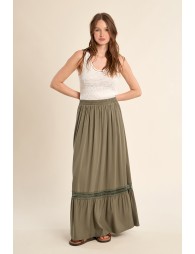 Longue jupe ajourée