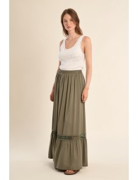 Long openwork skirt