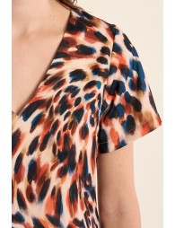 Robe courte et droite, imprimée