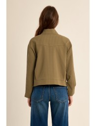 Quilted jacket, straight