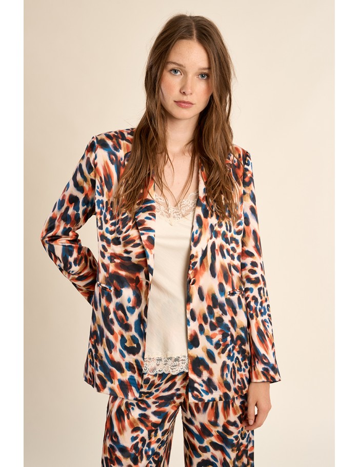 Blazer de mujer de manga larga, con cuello y solapa.