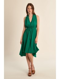 Short sleeveless dress, asymmetrical