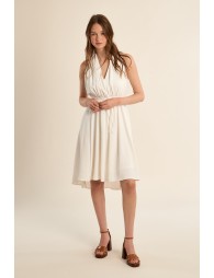 Short sleeveless dress, asymmetrical