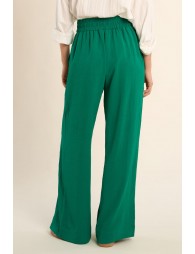 Pantalon taille haute, fluide