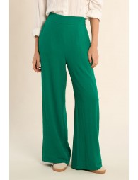 Pantalon taille haute, fluide