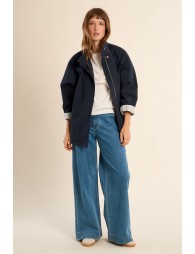 Short, oversized trench coat