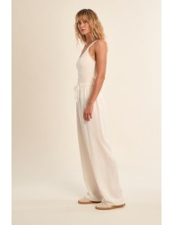 Pantalon fluide, taille haute