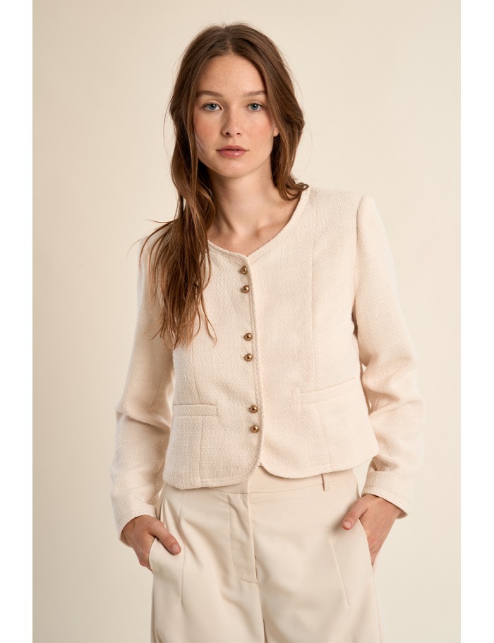 Short jacket, in tweed