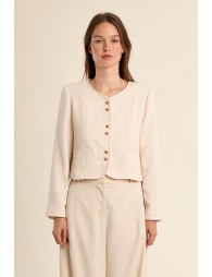 Veste courte, en tweed