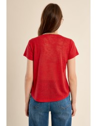 V-neck T-shirt, gold