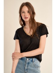 V-neck T-shirt, gold