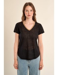 V-neck T-shirt, gold