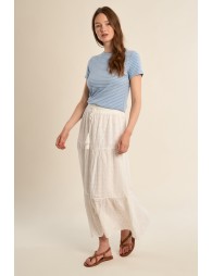 Long bohemian skirt, openwork