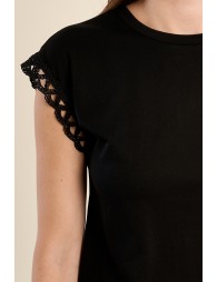 T-shirt manches ajourées