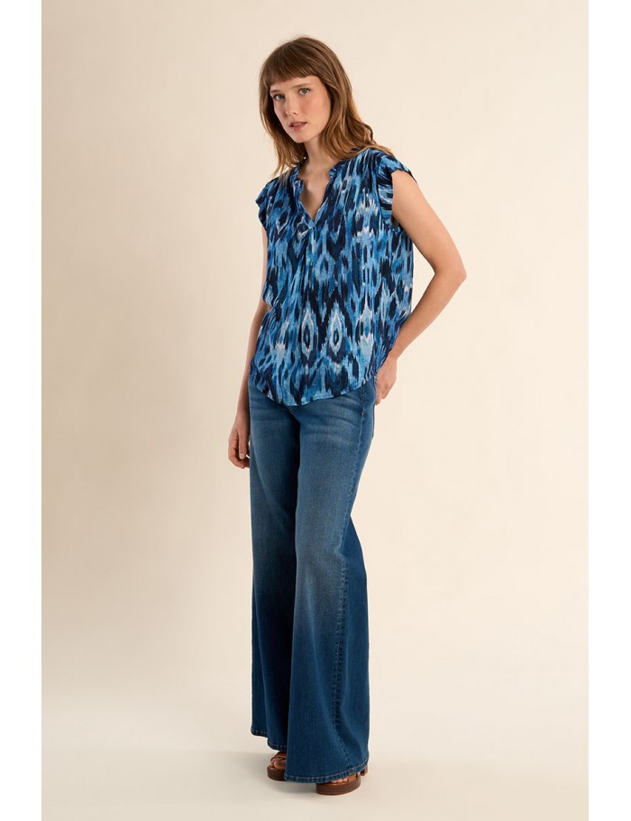 Top chemisier, imprimé