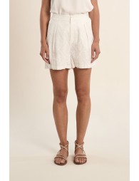 Cotton shorts, broderie anglaise