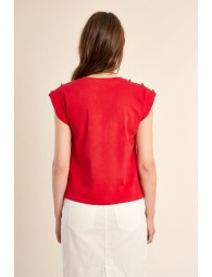 T-shirt à épaulettes