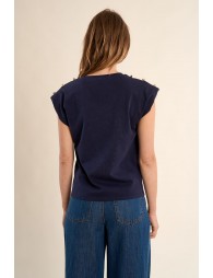 T-shirt à épaulettes