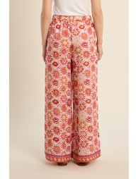Pantalon large, imprimé