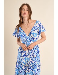 Robe courte longue, imprimée