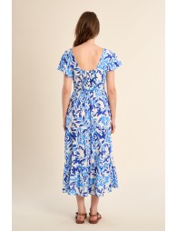 Robe courte longue, imprimée