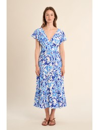 Short long printed dress