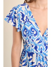 Robe courte longue, imprimée