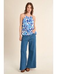 American neckline top, halter