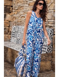 Long jumpsuit, printed