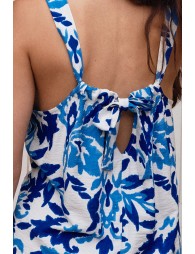 Mono de mujer largo, de tirantes, con estampado.