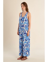 Mono de mujer largo, de tirantes, con estampado.